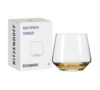Ritzenhoff 3841003 Vaso 400 ml - Serie Deep Spirits nº 3 Geo - con relieve en la base de cristal - Made in Germany