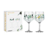 Ritzenhoff 3882001 Copa de ginebra 700 ml - Juego de 2 - Serie Botanic Glamour - 2 copas con motivo de estrella y luna - Made in Germany