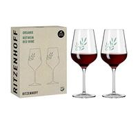 Ritzenhoff 3921001 Copa de vino tinto 500 ml set de 2 - Organix - color verde orgánico, 45% vidrio reciclado - Made in Germany