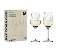 Ritzenhoff 3922001 Copa de vino blanco 300 ml set de 2 - Organix - color verde orgánico, 45% vidrio reciclado - Made in Germany