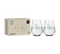 Ritzenhoff 3923001 Vaso de agua 500 ml set de 2 - Organix - color verde orgánico, 45% vidrio reciclado - Made in Germany