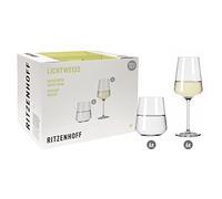 Ritzenhoff 6111001 Juego de copas de vino blanco y agua 500 ml - Serie Lichtweiss Julie No. 1-12 piezas - Made in Germany