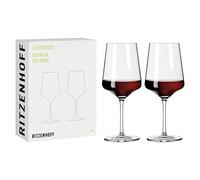 Ritzenhoff 6111005 Copa de vino tinto 500 ml - Serie Lichtweiss - 2 piezas en un set de regalo - con estilo moderno - Made in Germany