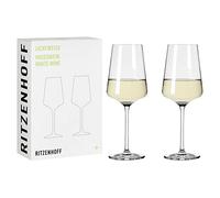 Ritzenhoff 6111006 Copa de vino blanco 400 ml - Serie Lichtweiss - 2 piezas en un set de regalo - Made in Germany
