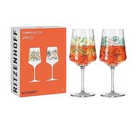 RITZENHOFF 6221001 - Juego de 2 vasos para aperitivos, 500 ml, serie Sommerrausch, estilo floral, multicolor, fabricado en Alemania