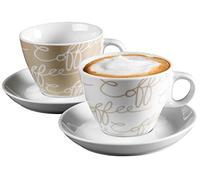 Ritzenhoff & Breker 005752 Cornello Creme - Juego de 2 Tazas y Platos para Capuchino