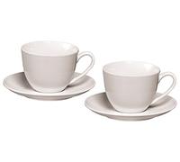Ritzenhoff & Breker 597400 Bianco - Juego de Tazas de Capuccino y platillos (4 Piezas)