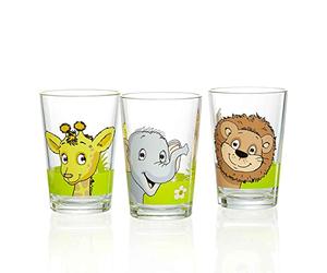 Ritzenhoff & Breker Flirt by R&B - Juego de 3 vasos (205 ml, 3 unidades), diseño de animales de la selva