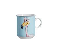 Ritzenhoff & Breker Happy Zoo - Taza infantil (porcelana, 270 ml), diseño de flamenco, color azul