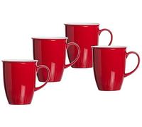 Ritzenhoff & Breker Juego de 4 tazas de café Doppio, color rojo