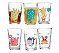 Ritzenhoff & Breker Juego de 6 vasos infantiles Mundo Submarino & Monstruitos, 205 ml, Vasos infantiles impresos con motivos de animales y monstruos, apto para lavavajillas