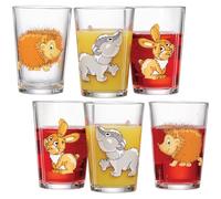 Ritzenhoff & Breker Juego de 6 vasos para niños, diseño de animales del bosque