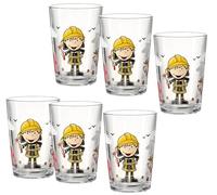 Ritzenhoff & Breker Juego de 6 vasos para niños, diseño de bombero Bernie