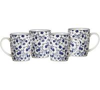Ritzenhoff & Breker Juego de Tazas de café Royal Sakura, 4 Piezas, 350 ml, Porcelana, Azul de Color Blanco