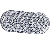 Ritzenhoff & Breker Kuchen-und Frühstücksteller-Set Royal Sakura, 4-Teilig, 21,5 cm Durchmesser Vajilla, Porcelana, Azul/Blanco, 21.50 x 21.50 x 2.50 cm, 4