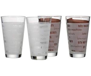 Ritzenhoff & Breker Latte Macchiato Chicco - Juego de vasos (4 unidades, satinados)