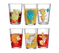Ritzenhoff & Breker Set de 6 vasos para niños con monstruos y animales del bosque, 205 ml, estampados, aptos para lavavajillas