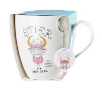 Ritzenhoff & Breker Taza de café Astro Tauro, signo zodiacal con colgante, 650 ml