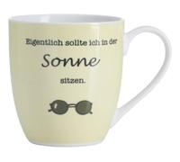 Ritzenhoff & Breker Taza de café con texto "Auszeit Variante": taza de café, 500 ml, sol auszeit
