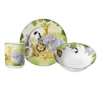 Ritzenhoff & Breker Vajilla infantil Afrikatiere variante: juego infantil de 3 piezas, en caja de regalo