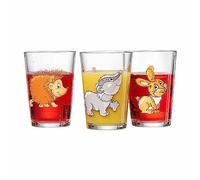 Ritzenhoff & Breker Vasos infantiles con diseño de animales del bosque, juego de 3, 205 ml, vasos infantiles impresos con diseño de animales, erizo/tejón/conejo, apto para lavavajillas