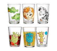 Ritzenhoff & Breker Vasos infantiles Happy Zoo & Monsterchen, juego de 6, 205 ml, Vasos infantiles impresos con motivos de animales y monstruos, aptos para lavavajillas