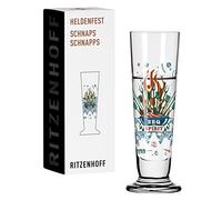 Ritzenhoff 1061014 Copa de aguardiente 40 ml - Serie Heldenfest, motivo nº 14 - barbacoa y cerveza - Made in Germany
