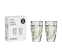 Ritzenhoff 3991001 Copa de aguardiente 40 ml - set de 2 - Serie Alpino - estructura en relieve de montaña - redonda y multicolor - Made in Germany