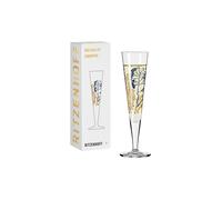 Ritzenhoff 1071034 Copa de champán 200 ml - Serie Goldnacht No. 34 - Motivo de guepardo con oro auténtico - Made in Germany