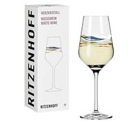 Ritzenhoff 3011007 Copa de vino blanco 300 ml - Serie Herzkristall No. 7 - con motivo de paisaje en oro rosa - Made in Germany