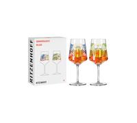 Ritzenhoff 2841017 Set de 2 vasos de aperitivo Sprizz 500 ml - Serie Summer Rush Deluxe con collage de colores - Made in Germany
