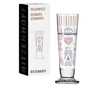 RITZENHOFF Vaso de chupito - 40 ml - Fabricado en Alemania | Ref. 1061015, Serie Heldenfest, 1 vaso de chupito 40 ml, cristal, apto para lavavajillas