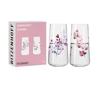 Ritzenhoff 6241001 Juego de vaso universal - Serie Sommersonett - 2 piezas con motivo de bayas - Made in Germany