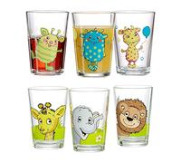 Ritzenhoff Vasos infantiles con diseño de monstruos y animales de la selva, juego de 6 unidades, 205 ml