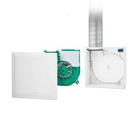 Ritzer by Helios UltraSilence ELS - Sistema de Ventilación Extractores de Humedad de un solo tubo, incluye carcasa, cubierta frontal y filtro para baño y cocina