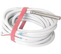 Ritzer by RESOL Sensor de temperatura/sensor de memoria tipo FRP6 - PT1000 - Sonda de 6 mm de diámetro x 50 mm - cable de 2,5 m (cable PUR/gris) - Rango de temperatura de -5 a +105 °C - Número de