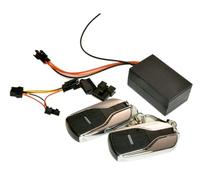 RiuScooter Alarma Antirrobo Universal para Patinetes Eléctricos, Conector 6 Pines 36-55V, 2 Mandos a Distancia, Negro, Compatible con Smartgyro y Mi4
