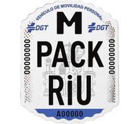 RiuScooter Papel de Matrícula Homologada DGT VMP para Patinetes Eléctricos, Pack 10 Unidades, para Tiendas y Profesionales, 83,9 x 130 mm