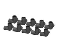Riuulity 10 Uds Accesorios de PVC de 3 Vías Conectores Acodados en T Duraderos para Aplicaciones de Tienda e Invernadero 25mm de Diámetro Interior (BLACK)