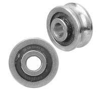 Riuulity 10 Uds Rodamientos de Ranura Rodamientos de Guía de Pista de Acero Inoxidable Fuertes 5x17x8mm para Equipos de Bordado por Computadora (Bola de una hilera)