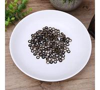 Riuulity 100 Ojales de Latón de 5 Mm, Arandelas Redondas de Metal para Manualidades en Cuero, Disponibles en Colores Plata, Oro y bronce. Aptos para Cinturones, Zapatos, Bolsos, S (Bronce)