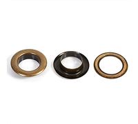 Riuulity 100 Ojales de Latón de 8 Mm y 10 Mm con Arandela, 20 Ojales de 12 Mm, 14 Mm y 17 Mm para Manualidades de Tela de Cuero (12mm 20 juegos)