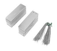 Riuulity 100 Uds. Escritura de Doble Cara en Etiquetas de Metal, Etiquetas de Plantas de Aluminio para Jardinería Al Aire Libre para Identificación de árboles