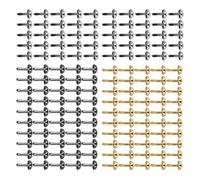 Riuulity 150 Uds. Tachuelas de Uñas de Cabeza Redonda, Clavos de Cabeza de Cúpula de Metal Duraderos y Brillantes para Decoración de Ropa DIY, 3 Colores, 12mm