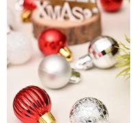 Riuulity 30PCS Colgante de árbol de Navidad y Bolas Decoraciones Inastillables para una Instalación Rápida, Decoraciones Navideñas Ideales para Crear un Ambiente Festivo (#2)