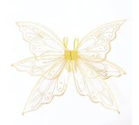 Riuulity Accesorios de Disfraz de Alas de Hada de Mariposa con Correas Flexibles para Desfiles Navideños y Fiestas Temáticas 1 X Alas de Hada (Muselina)