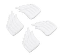 Riuulity Alas de Zapatos ABS Blanco, Accesorio de Zapatos de Ala de Moda Lavable para Decoración, Adecuado para Uso Diario o Actividades de Fiesta, 2 Pares
