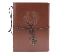 Riuulity Álbum de Fotos Artesanal de Bricolaje Retro con Cubierta de Cuero PU para Grabar Recuerdos e Historias, Ideal para y Día de San Valentín (Tamaño grande: cabeza de ciervo (se incluyen 2)