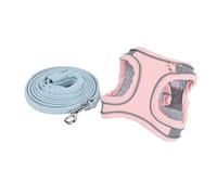 Riuulity Arnés y Correa para Chaleco para Gatos, Ajustable, Cómodo, a Prueba de Escape, para Caminar Al Aire Libre, Juego de Gamuza de 1,5 M (XL)
