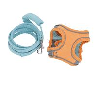 Riuulity Arnés y Correa para Chaleco para Gatos, Ajustable, Cómodo, a Prueba de Escape, para Caminar Al Aire Libre, Juego de Gamuza de 1,5 M (M)